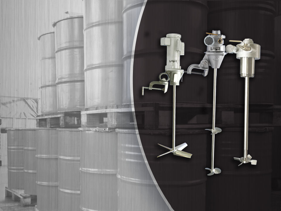 industrial mixer and agitators for drums