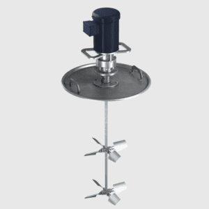 Tote Mixer – Electric Motor, Gear Drive – 0.5 HP – ITM 7505 Drum Lid SS Mount – Dual Collapsible Dynaflow Impeller – Single Phase