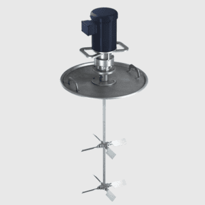 Tote Mixer – Electric Motor, Gear Drive – 0.5 HP – ITM 7505 Drum Lid SS Mount – Dual Collapsible Pitch Impeller – Single Phase