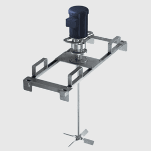 Tote Mixer – Electric Motor, Gear Drive – 0.5 HP – ITM 7505 Bridge Mount – Single Collapsible Pitch Impeller – Single Phase