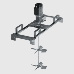 Tote Mixer – Electric Gearmotor – 0.5 HP – ITM 7300 Series Bridge Mount Dual Dynaflow Impeller – 3 Phase