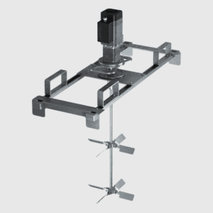 Tote Mixer – Electric Gearmotor – 0.5 HP – ITM 7300 Series Bridge Mount Dual Pitch Impeller – 3 Phase